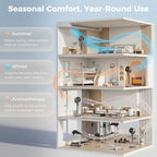 20 dB Silent Standing Fan for Bedroom, 42" Pedestal Fan with Remote, 90° Oscillating, 8 Speeds, Remote Control, Grey