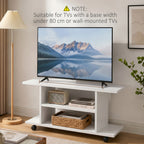 Modern TV Cabinet Stand Storage Shelves Table Mobile Bedroom Furniture Bookshelf Bookcase White