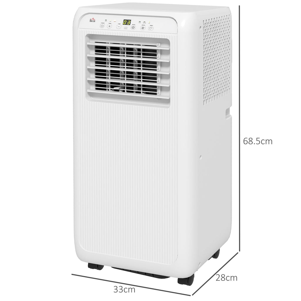 7,000 BTU Mobile Air Conditioner for Room up to 26m², with Dehumidifier, 24H Timer, Wheels, Window Mount Kit