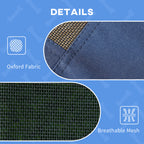 PawHut Outdoor Dog Bed with Removable Canopy, Portable Raised Dog Bed for Camping, Garden & Beach, Water-Resistant UV-Protection Mesh Pet Cot Sun Lounger, for Large Pets, 92 x 76 x 90 cm, Dark Blue