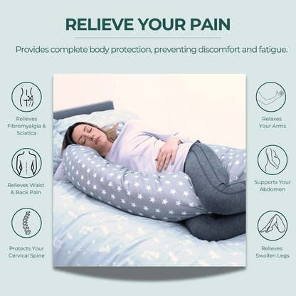 12 Ft Maternity Pillow And Case - Cream