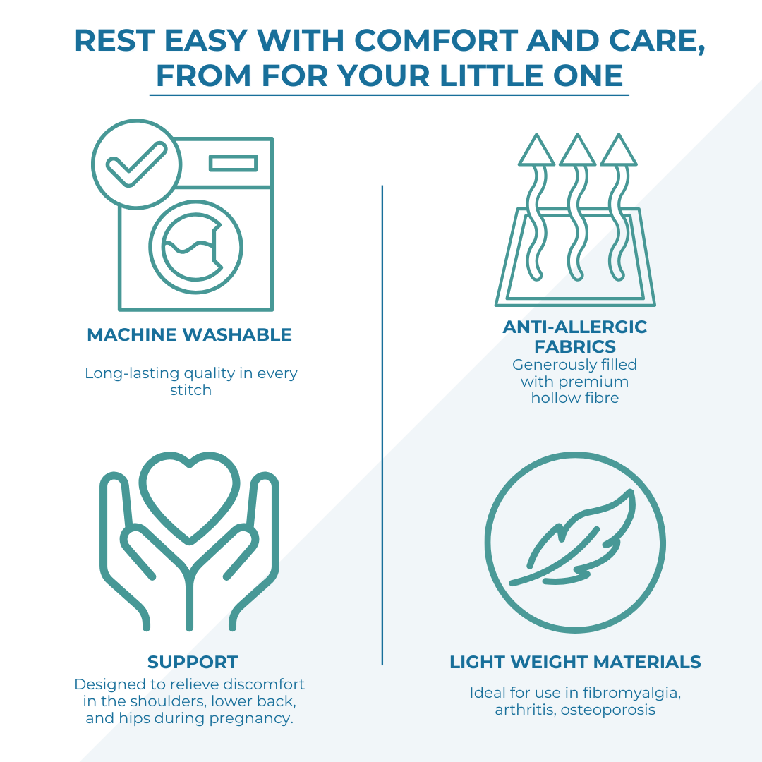 12 Ft Maternity Pillow And Case - Cream