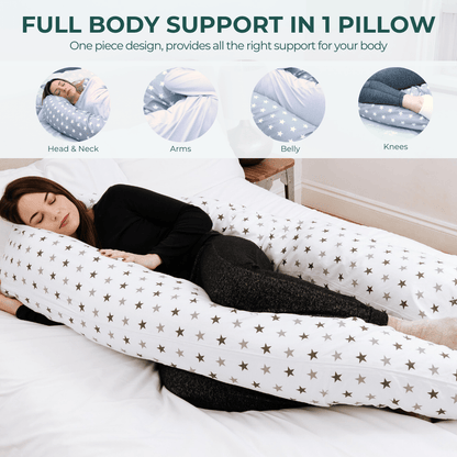 12 Ft Maternity Pillow And Case - White