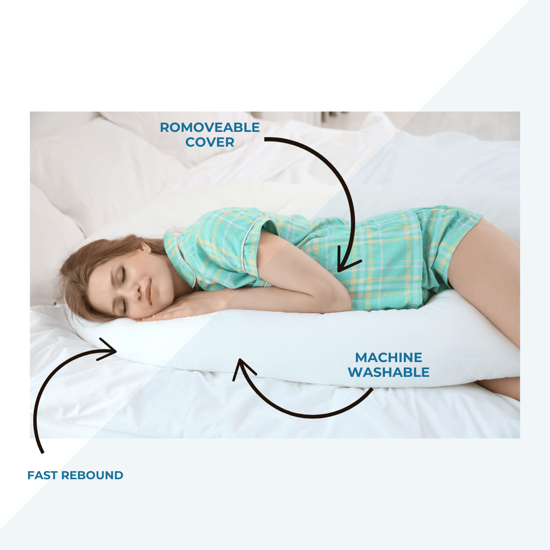 9 Ft Maternity Pillow And Case - White