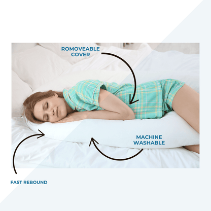 9 Ft Maternity Pillow And Case - White