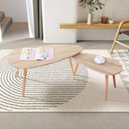 GOLDFAN Solid Wood Coffee Table Set Nest of 2 Tables