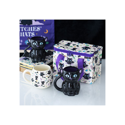 Cute and Creepy Cat Print Lunch Bag
