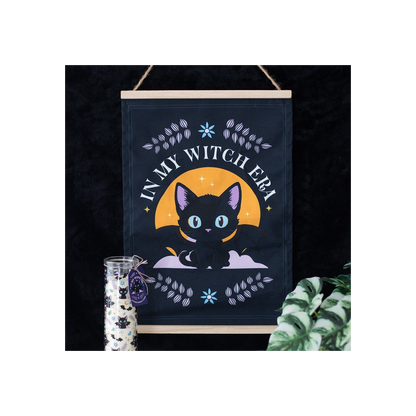 In My Witch Era Bat Cat Fabric Wall Hanging