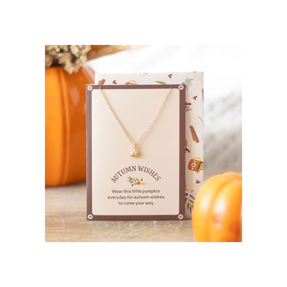 Pumpkin Necklace on Greeting Card