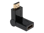 Maplin Adjustable Angle HDMI Male to HDMI Female Adapter - Black