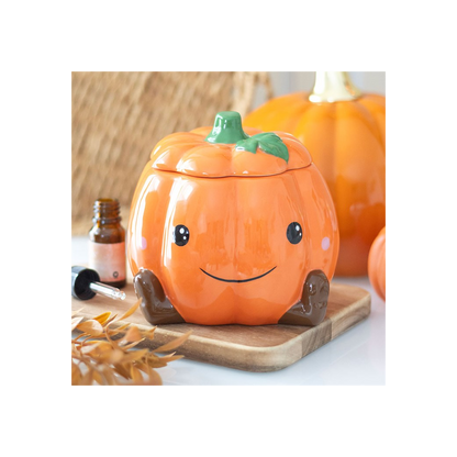 Cute Smiling Pumpkin Oil Burner and Wax Warmer