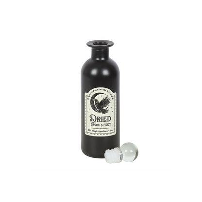 Dried Crow's Feet Decorative Glass Potion Bottle
