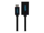 Maplin Micro USB Male to USB-A 2.0 Female Adapter Cable - Black, 0.15m