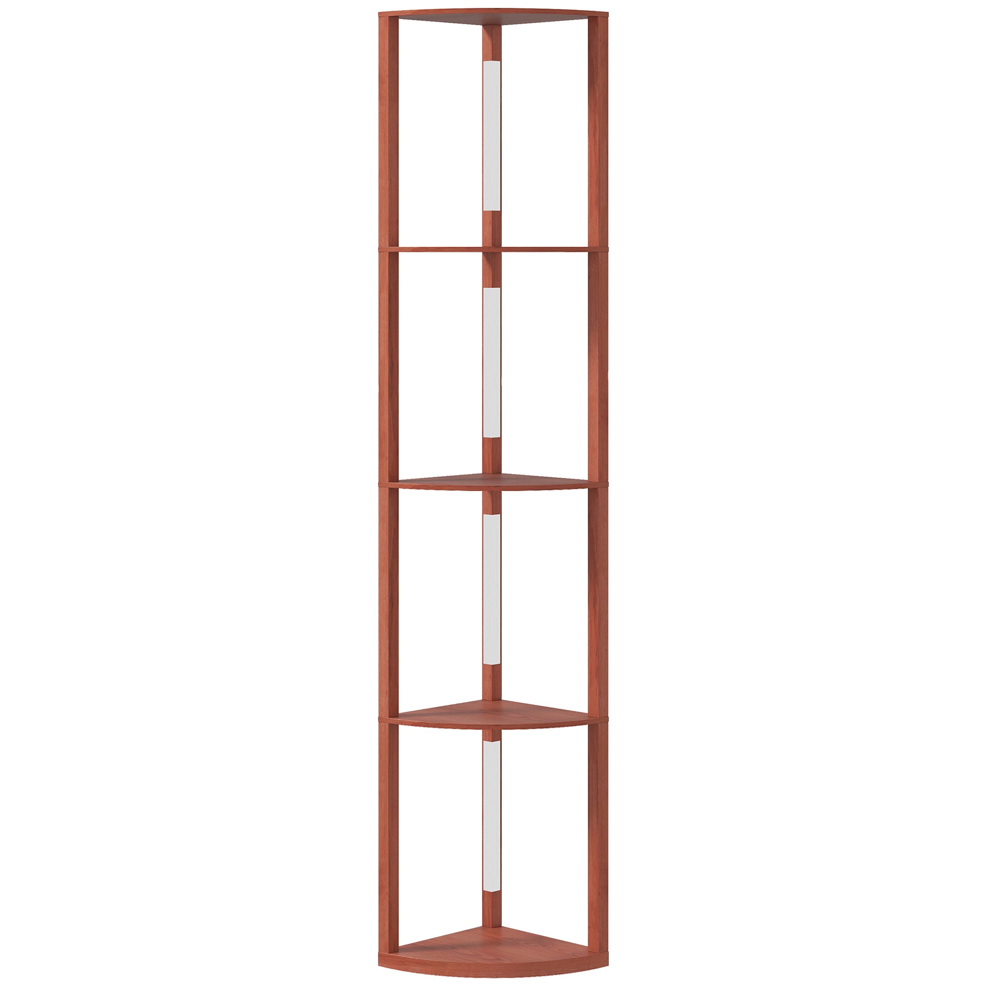 Corner Floor Lamp for Living Room Bedroom with Dimmable Warm White LED Light, Modern Tall Standing Lamp, Brown