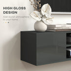 Floating TV Stand Cabinet for TVs up to 60", Wall Mounted TV Unit, Grey