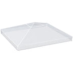 Outsunny 3 x 3 (m) Gazebo Protective Cover, Waterproof Transparent Gazebo Replacement Canopy Cover Top for Canopy and Tent