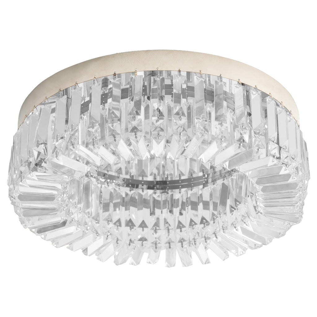 Crystal Chandeliers with Crystal Pendants, 8-Light Ceiling Light for Living Room, Bedroom Dining Room, Silver Tone