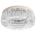 Crystal Chandeliers with Crystal Pendants, 8-Light Ceiling Light for Living Room, Bedroom Dining Room, Silver Tone