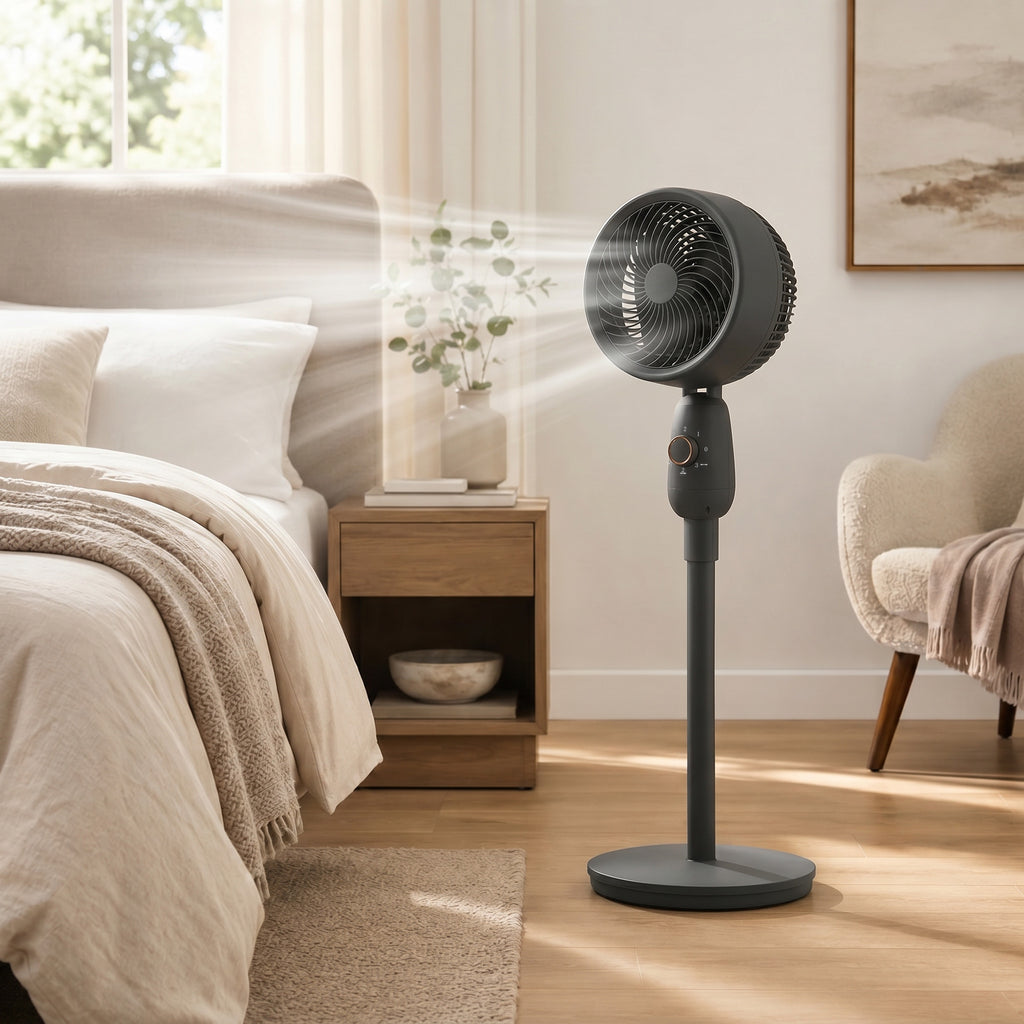 Pedestal Fan, Powerful Air Circulator, 36 Inch Floor Standing Fan with 3 Speed Settings, 70° Oscillating for Bedroom, Home and Office, Black