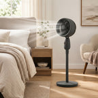 Pedestal Fan, Powerful Air Circulator, 36 Inch Floor Standing Fan with 3 Speed Settings, 70° Oscillating for Bedroom, Home and Office, Black