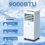 Portable Air Conditioner 9000 BTU, Air Conditioning Unit with Digital Display for Room up to 28?