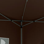 Outsunny 3 x 3 m Pop Up Gazebo, Wedding Party Canopy Tent Marquee with Carry Bag and Windows, Coffee