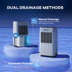 20L/Day Portable Dehumidifier for Home, with LED Screen, Sleep Mode, 24H Timer, 4L Water Tank, Electric Air Dehumidifier for Damp Laundry Bedroom Basement
