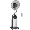16" Pedestal Fan with Water Mist Spray, Humidifying Misting Fan, Standing Fan with 3 Speeds, 3.1L Water Tank, Timer and Electric Mosquito Killer Jack, Black