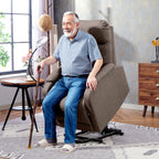 HOMCOM Electric Rise/Recline Armchair, with Reading Light - Brown