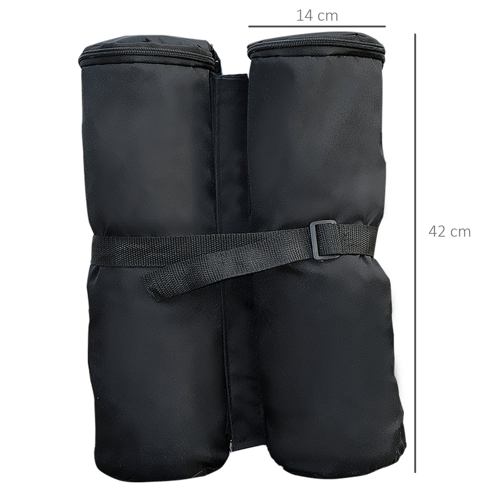 Outsunny 15 kg Heavy Duty Gazebo Weight Sand Bags, 4 pcs Leg Weights Marquee Tent Canopy Base for Trampoline Pop Up Gazebo Tent