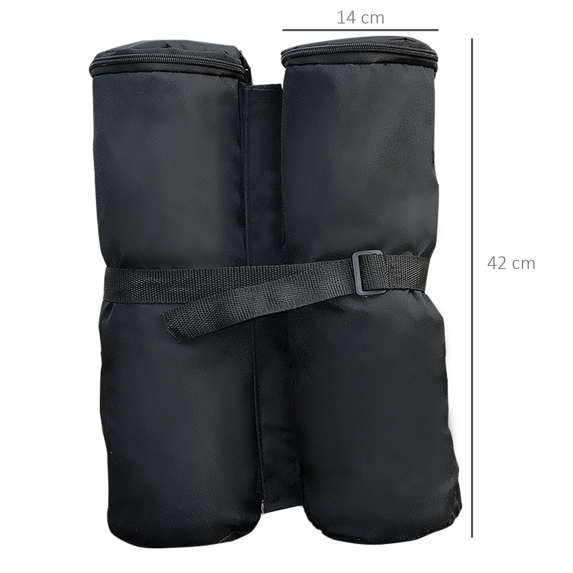 Outsunny 15 kg Heavy Duty Gazebo Weight Sand Bags, 4 pcs Leg Weights Marquee Tent Canopy Base for Trampoline Pop Up Gazebo Tent