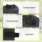Outsunny Set of 4 Gazebo Weights Sand Bags, Gazebo Water Weights Bags with Carry Handles for Garden Marquee, Parasol, Black