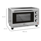 30L 60-230? Mini Electric Oven, with Accessories - Silver Tone