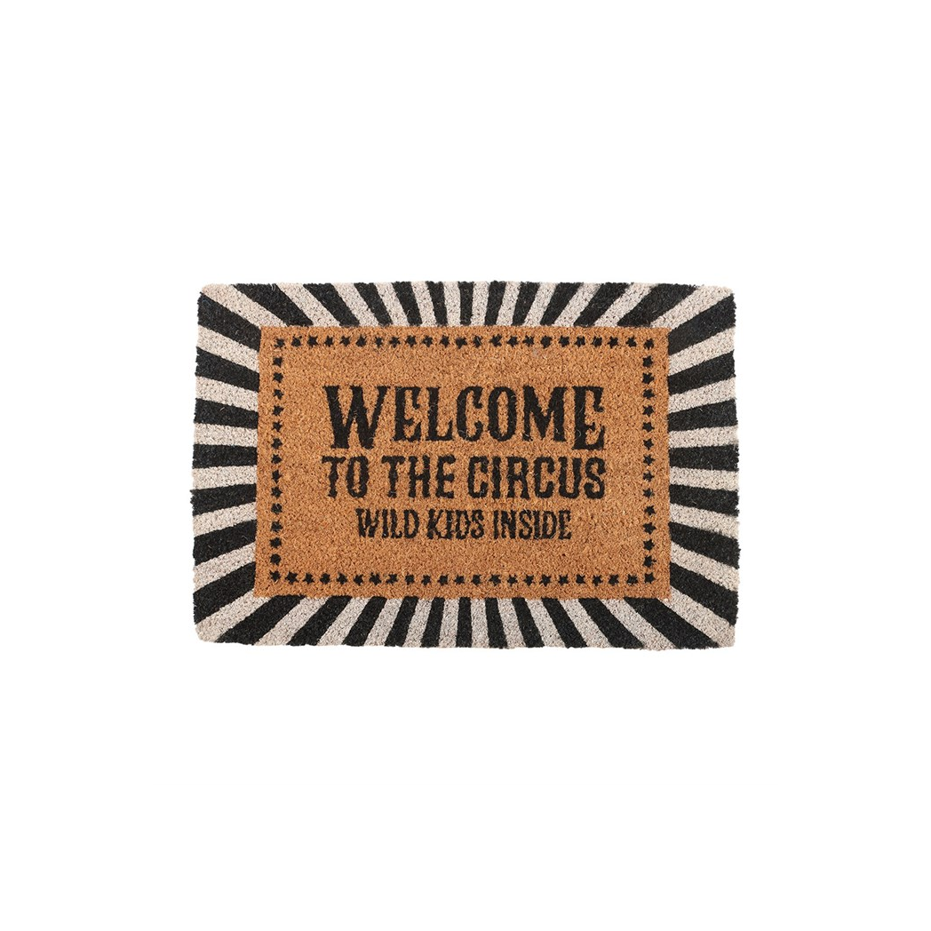 Black Welcome to the Circus Doormat