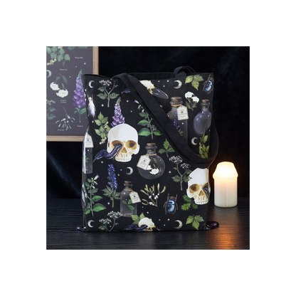 Venom & Vines Print Polycotton Tote Bag