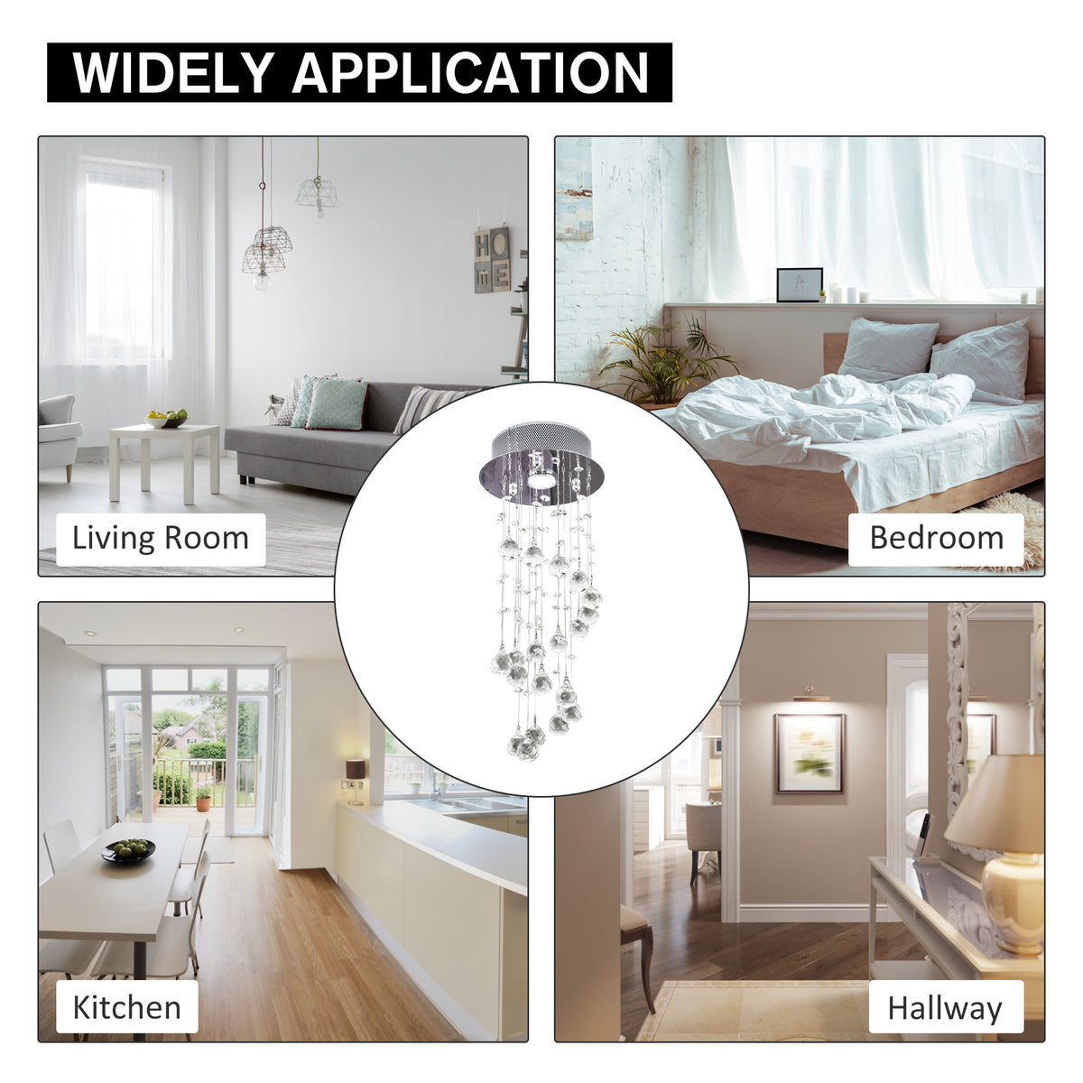 Metal Crystal Ceiling Light Chandelier Elegant Pendant Lamp Living Room Stairway Spiral Rain Drop Pendant Lamp Silver