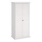 Primrose Bedroom Package - Bedside 2 Drawers + Chest of 4 Drawers + Wardrobe with 2 Doors White