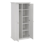 Primrose Bedroom Package - Bedside 2 Drawers + Chest of 4 Drawers + Wardrobe with 2 Doors White