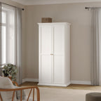 Primrose Bedroom Package - Bedside 2 Drawers + Chest of 4 Drawers + Wardrobe with 2 Doors White