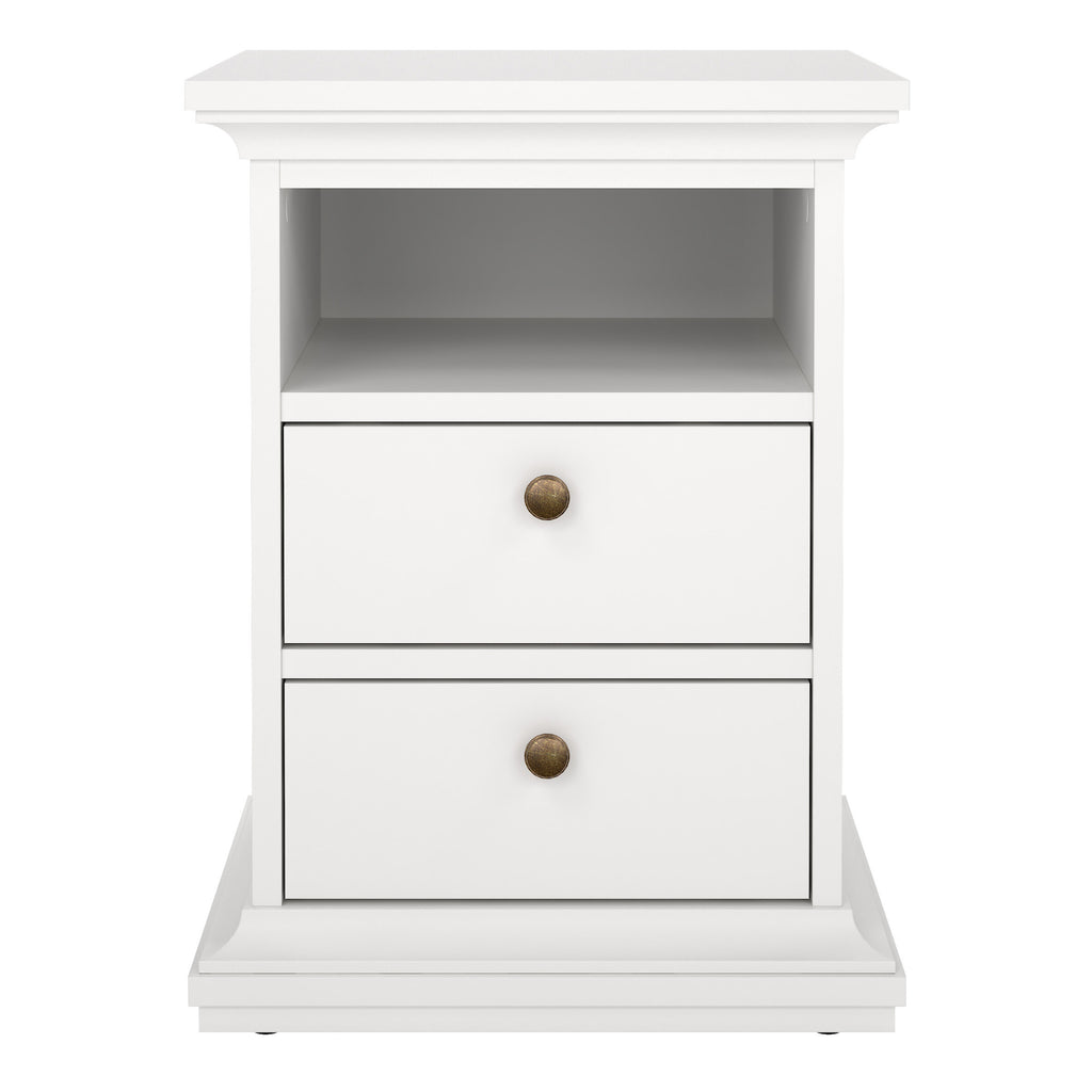 Primrose Bedside 2 Drawers in White