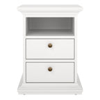 Primrose Bedside 2 Drawers in White