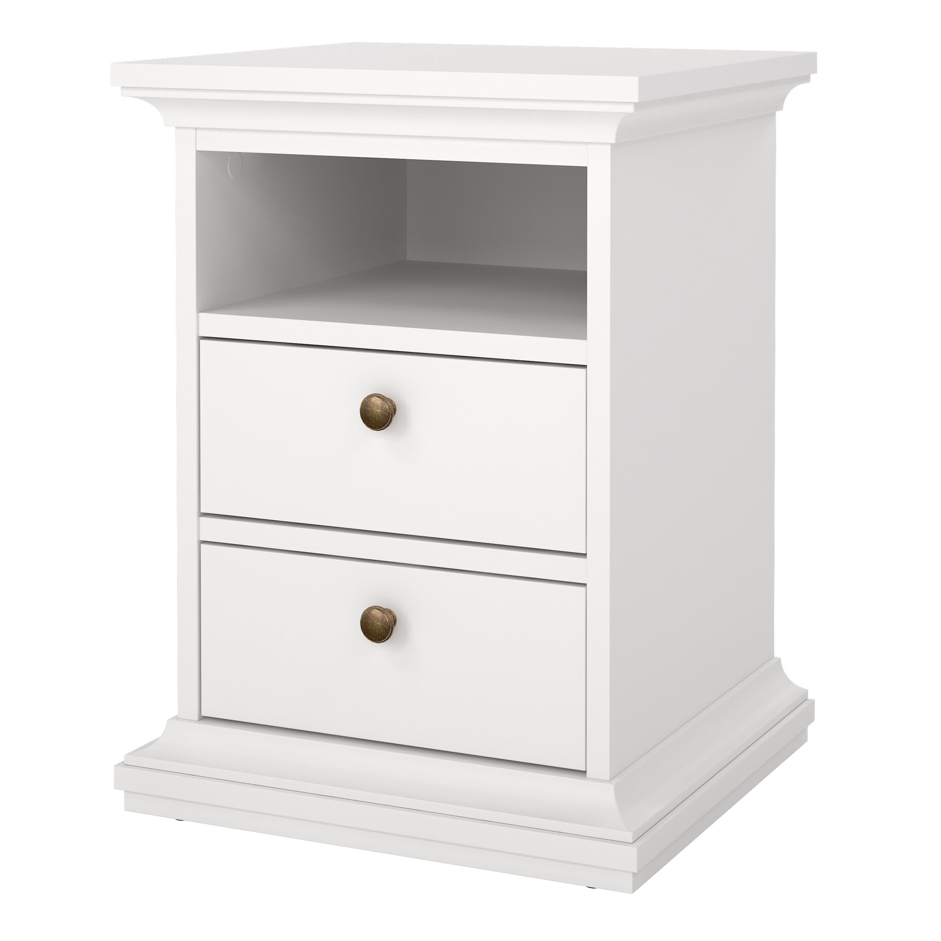 Primrose Bedside 2 Drawers in White