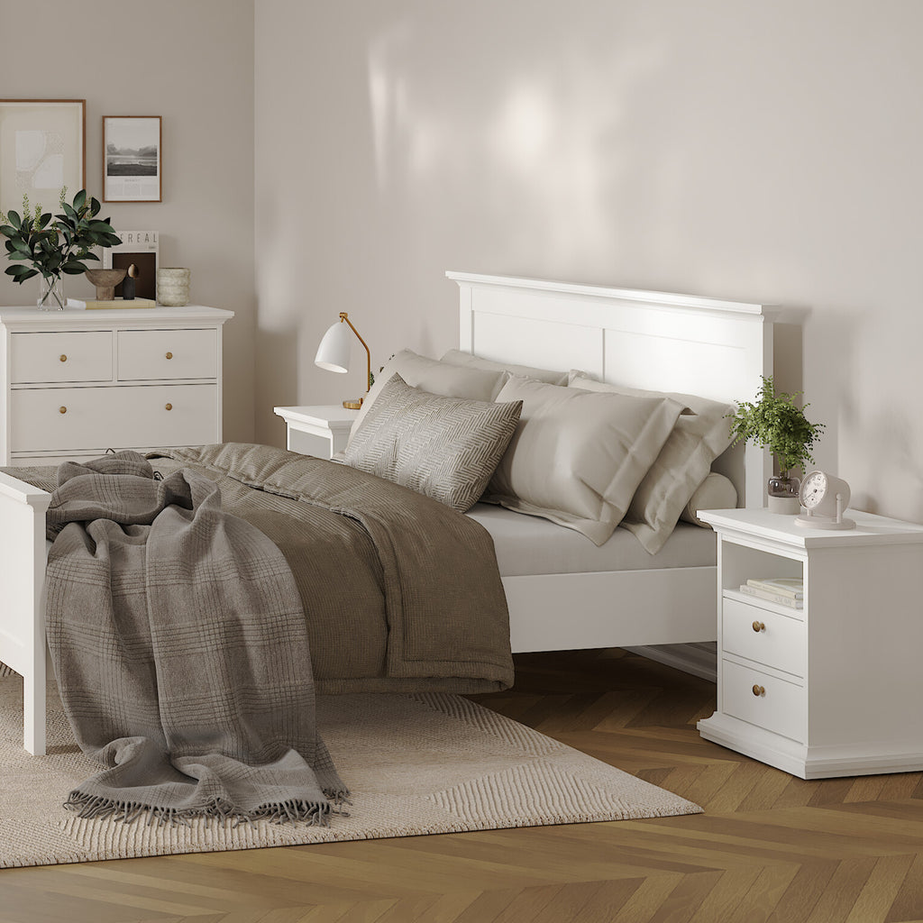 Primrose Bedside 2 Drawers in White