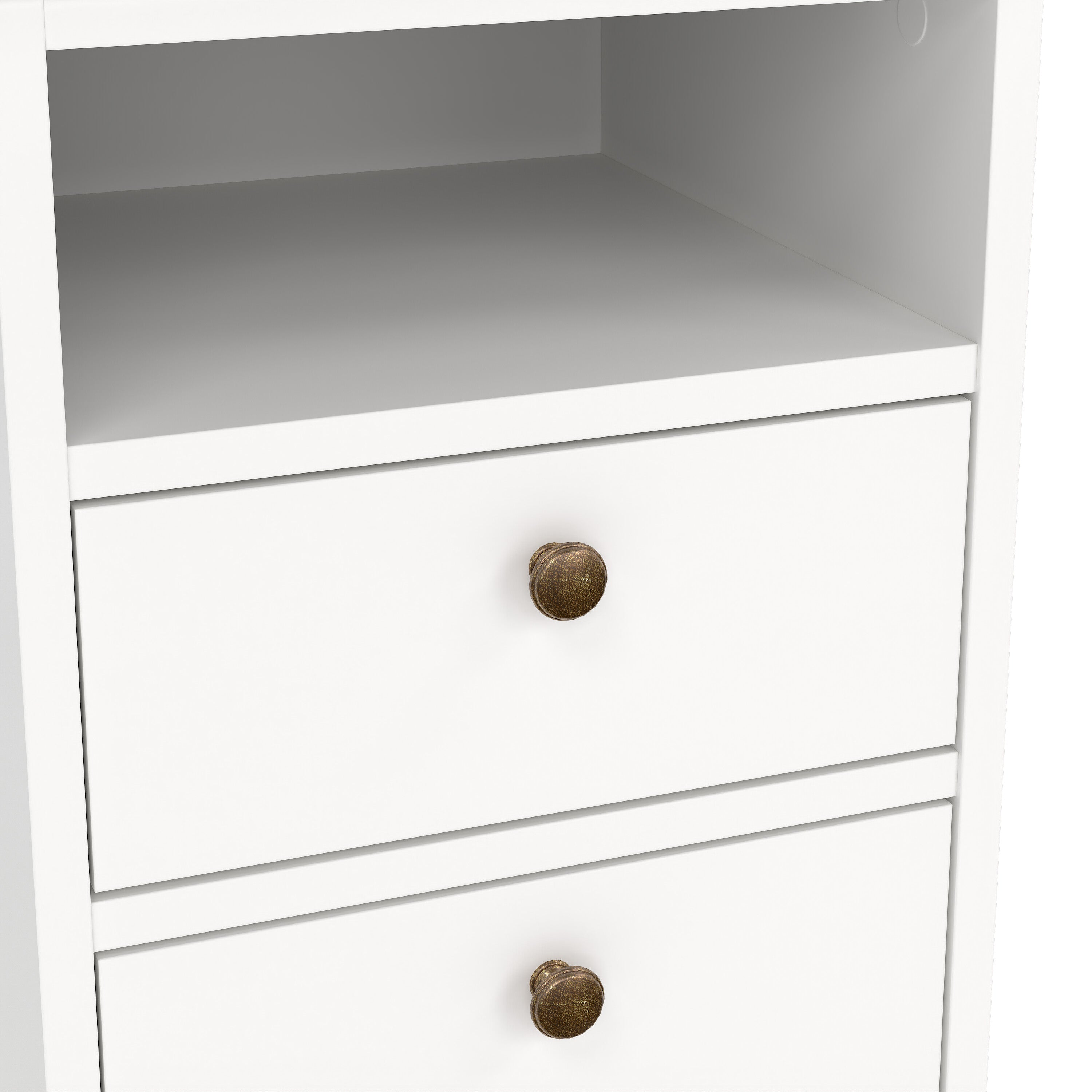 Primrose Bedside 2 Drawers in White