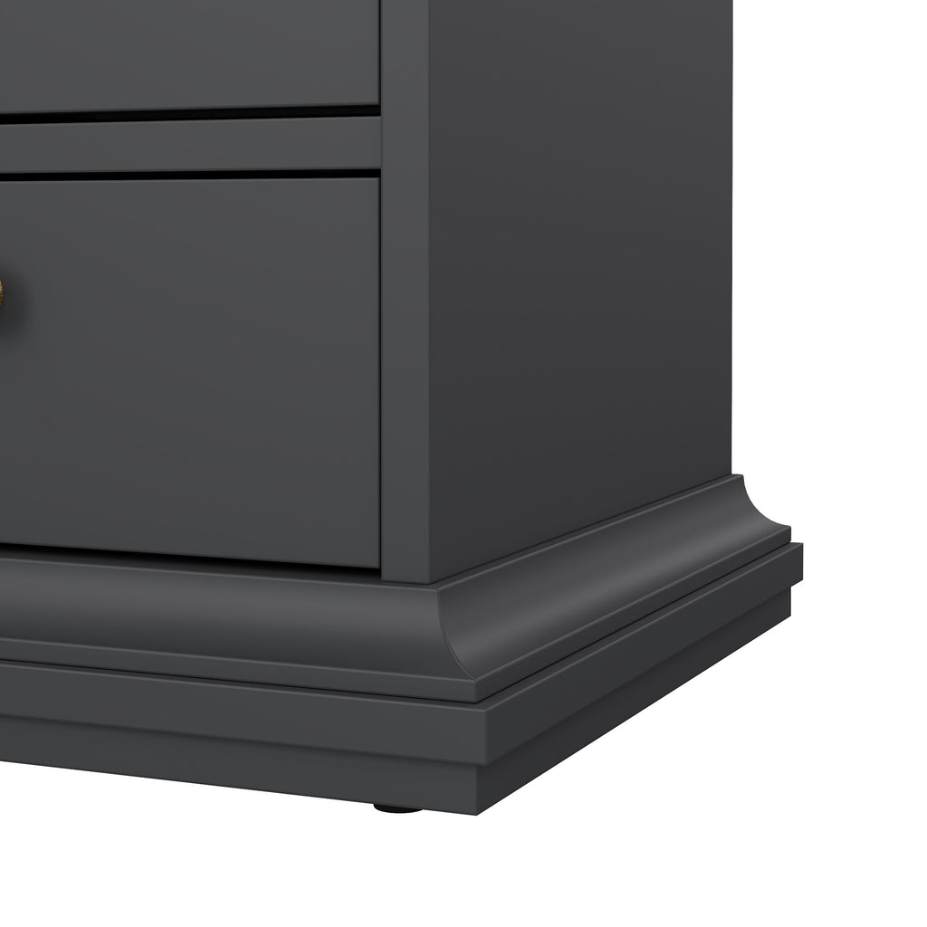 Primrose Bedside 2 Drawers in Matt Grey