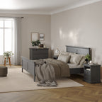 Primrose Bedside 2 Drawers in Matt Grey