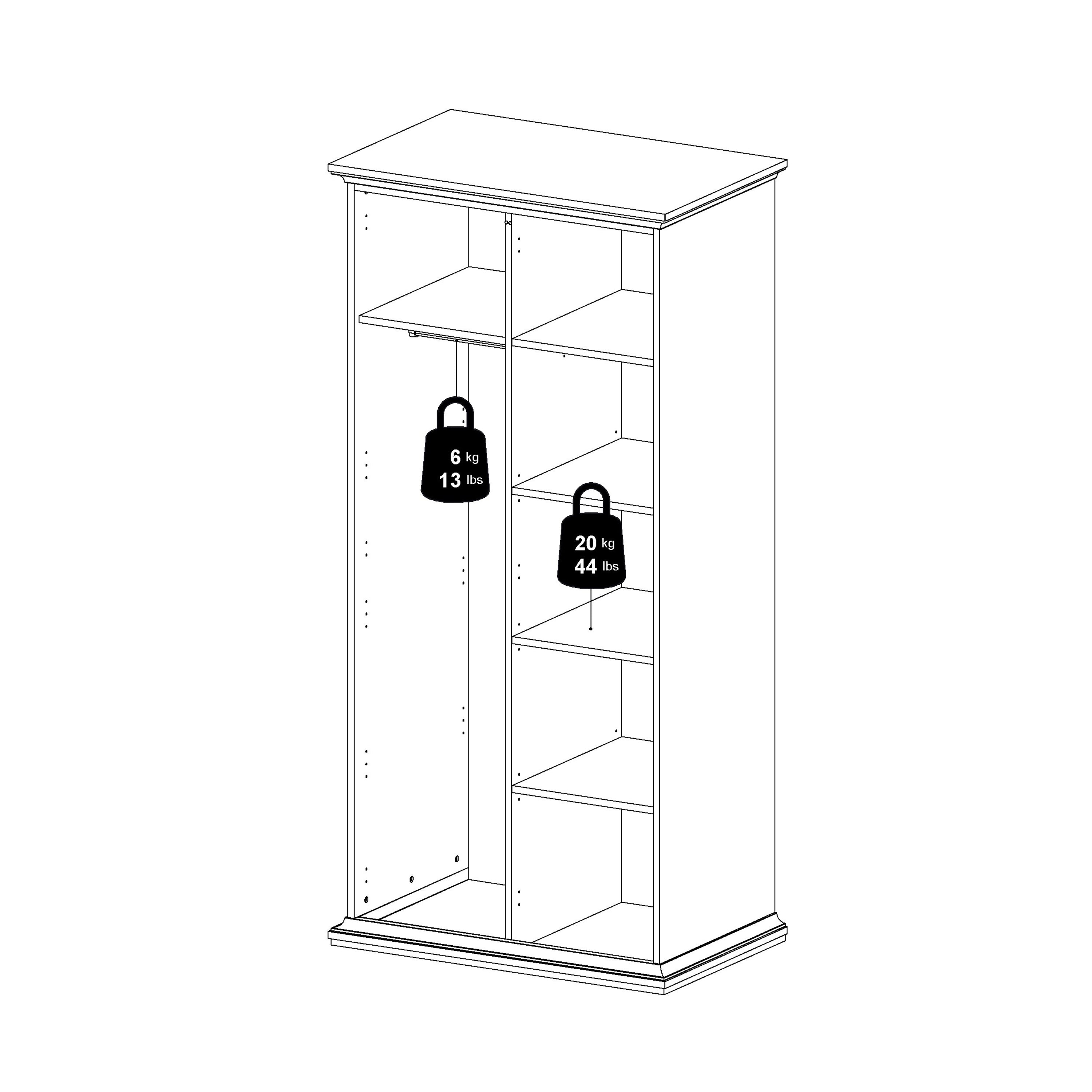 Primrose Wardrobe with 2 Doors in White