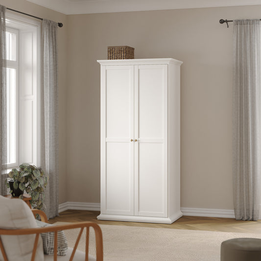 Primrose Wardrobe with 2 Doors in White