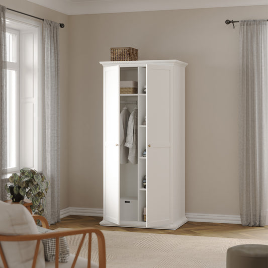 Primrose Wardrobe with 2 Doors in White