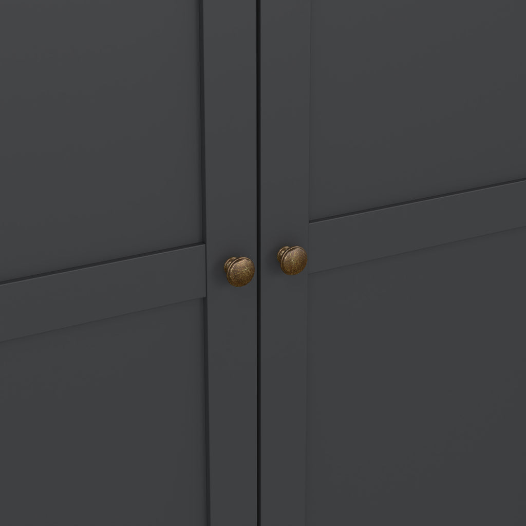 Primrose Wardrobe with 2 Doors in Matt Grey